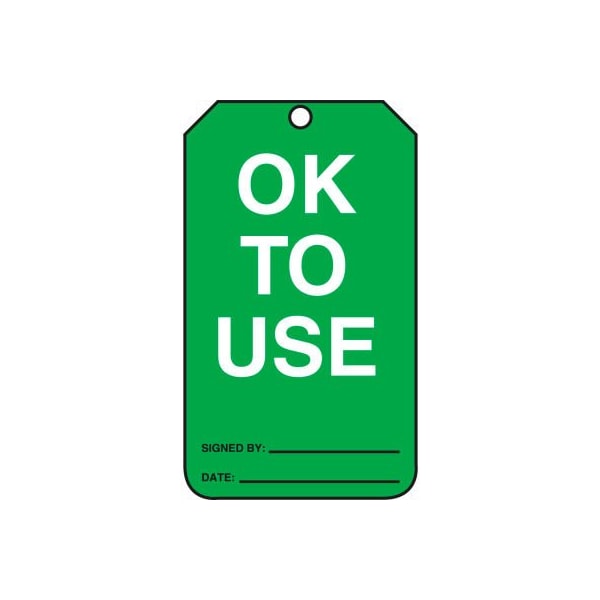 Accuform Accuform OK To Use Tag, PF-Cardstock, 25/Pack MGT217CTP - main